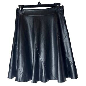 Bailey 44 Skirt Women 4 Black Faux Leather A Line Mini Moto Gothic Whimsigoth